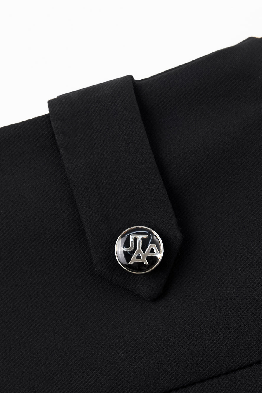 UTAA Laurelシンボルエンブレムカラープリーツスカート ブラック : Women's