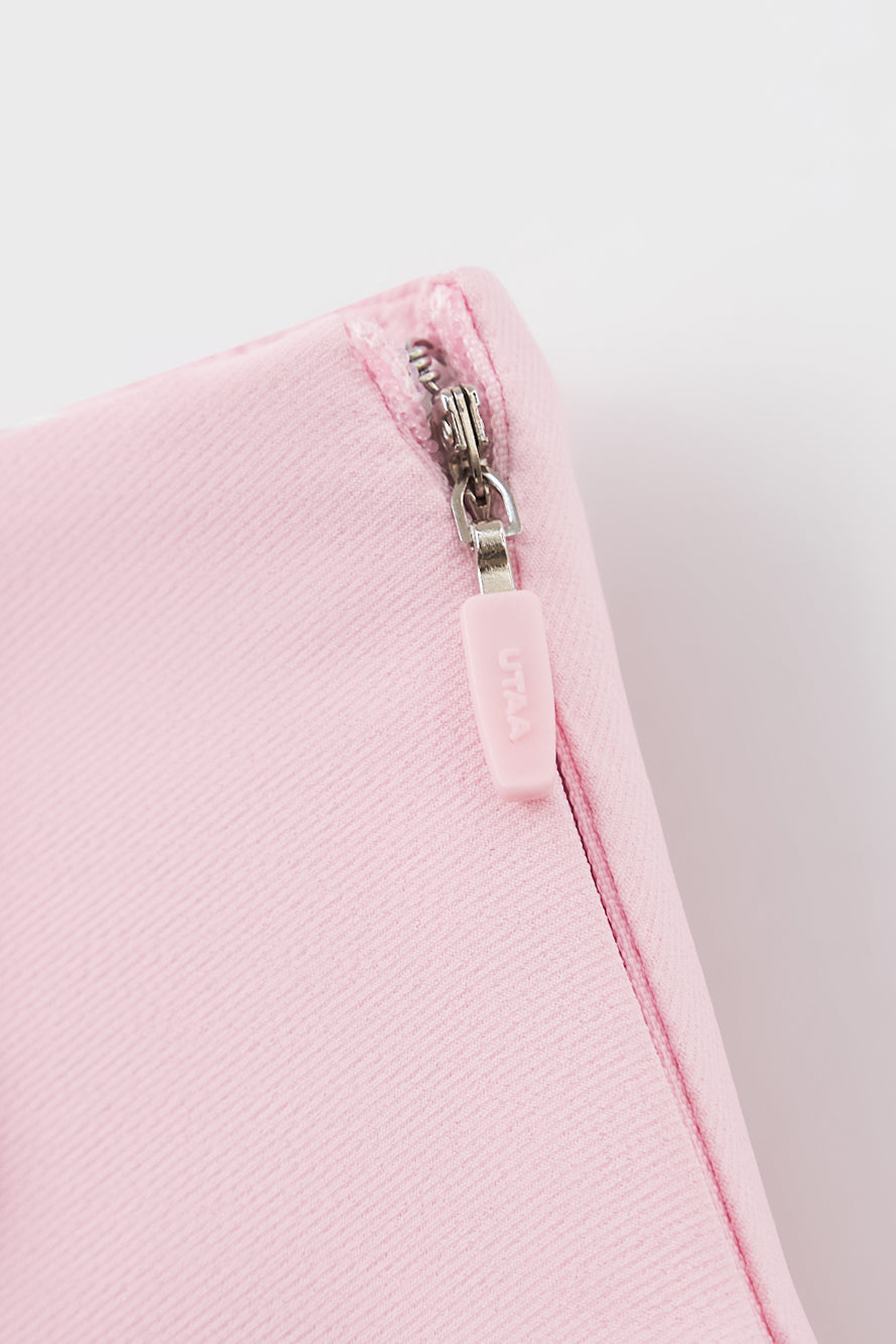 UTAA Laurelシンボルエンブレムカラープリーツスカート ライトピンク : Women's