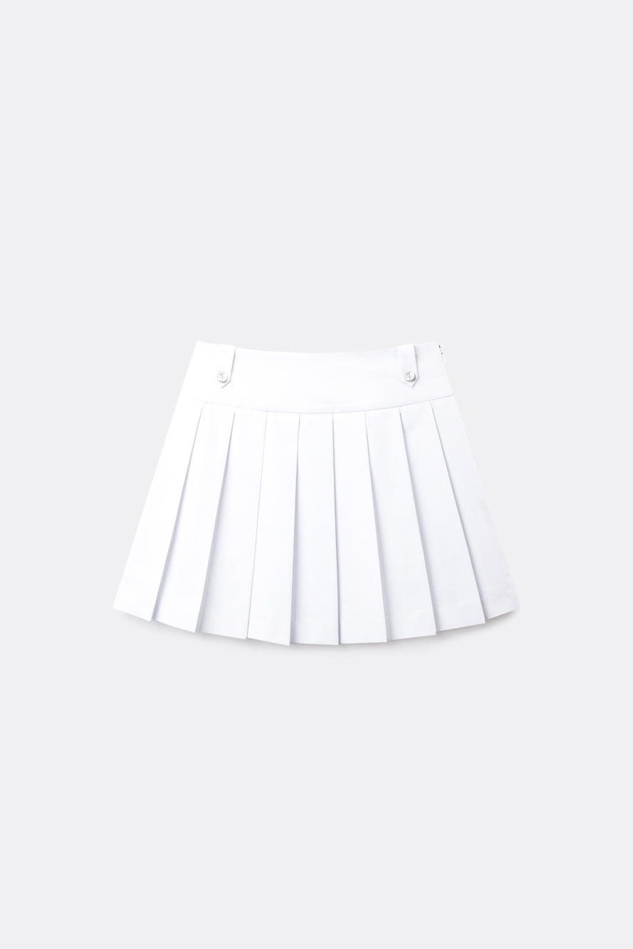 UTAA Laurelシンボルエンブレムカラープリーツスカート ホワイト : Women's
