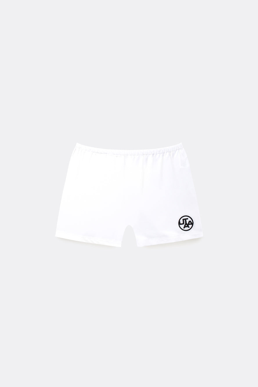 UTAA Laurelシンボルエンブレムカラープリーツスカート ホワイト : Women's