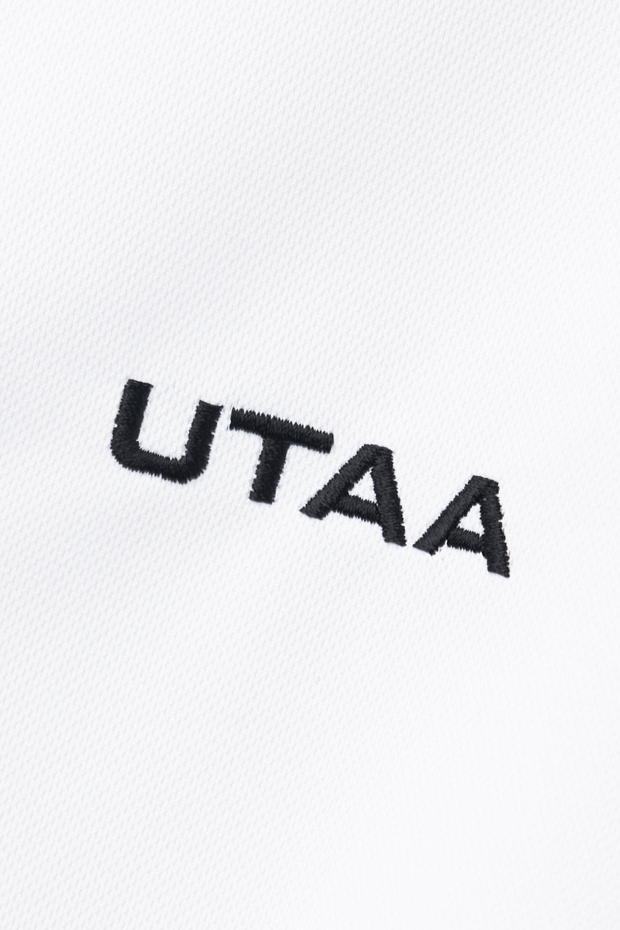 UTAA RuffleコンターラインPKシャツ ホワイト : Women's