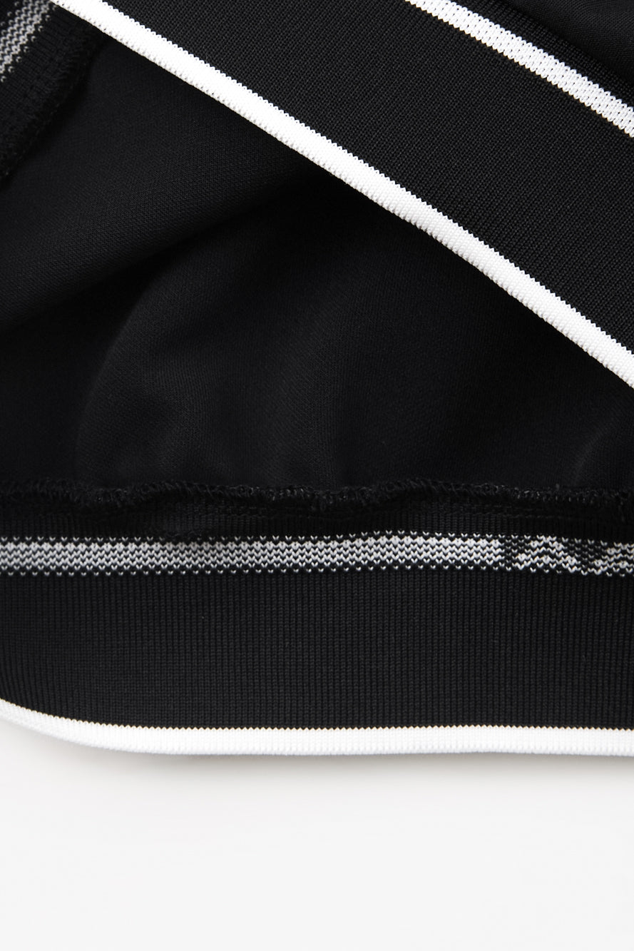 UTAA ペタラインワイドCollarPKTシャツ ブラック : Women's