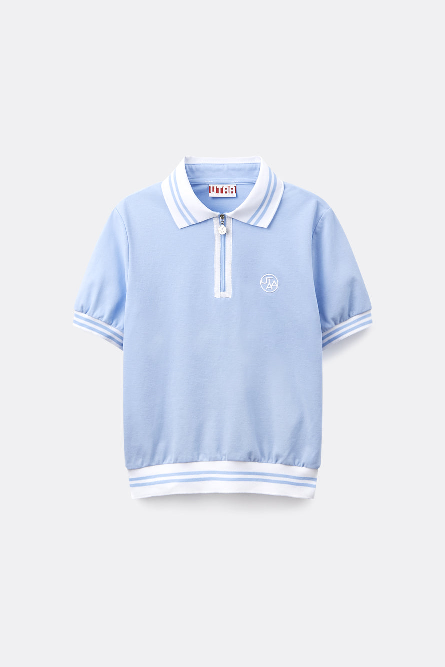 UTAA オーシャニックデュアルラインZip-upPKTシャツ スカイブルー : Women's