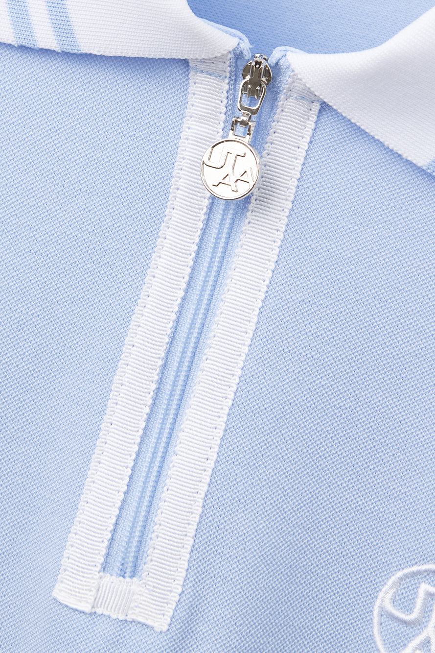 UTAA オーシャニックデュアルラインZip-upPKTシャツ スカイブルー : Women's