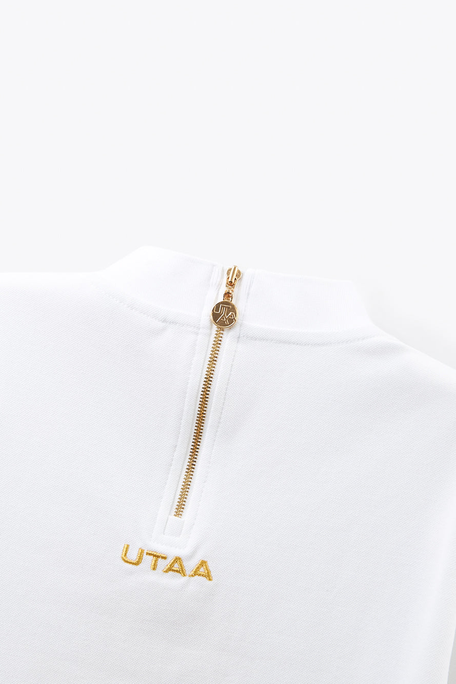 UTAA クレストゴールデンパンサータートルネックティー ホワイト : Women's