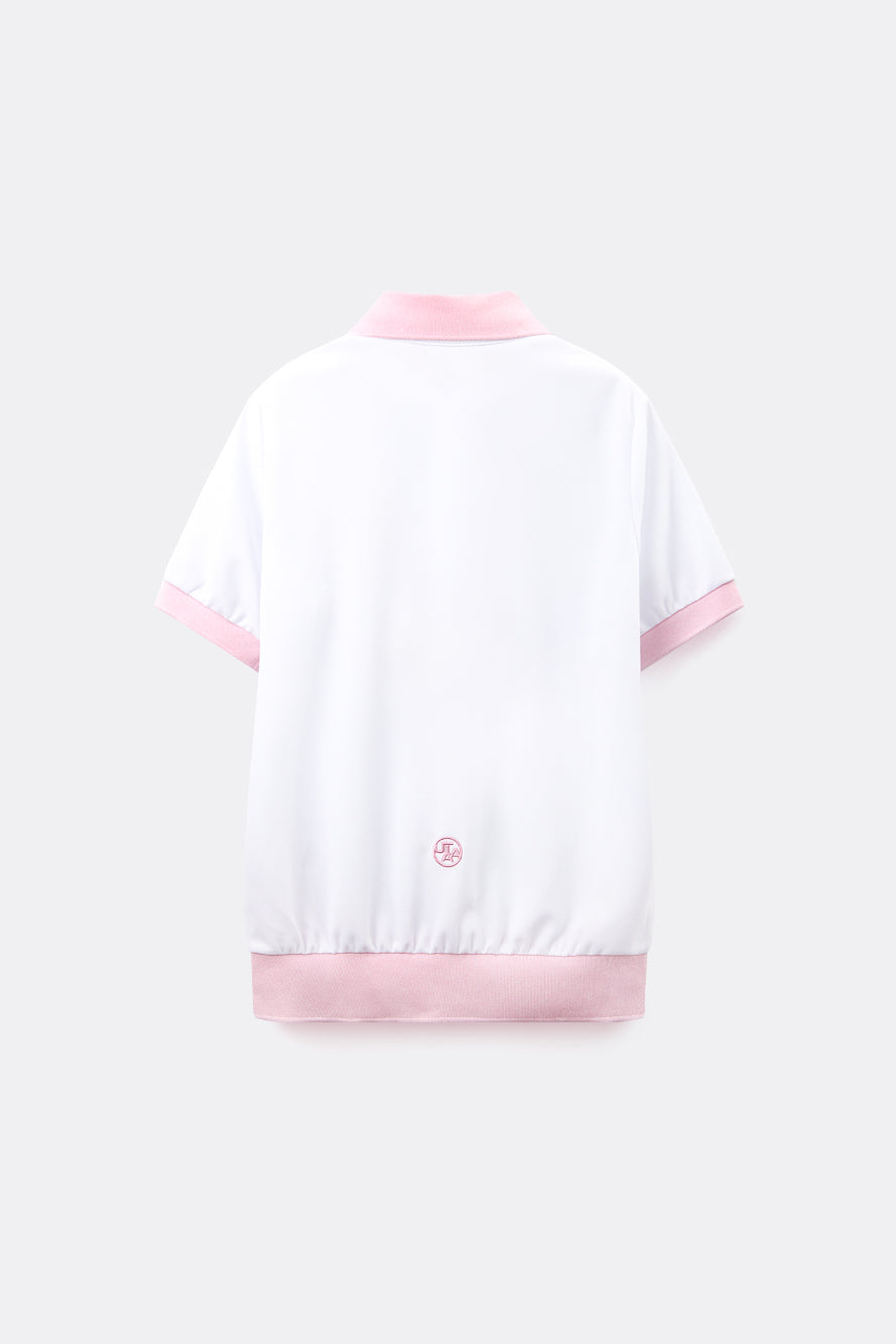 UTAA カラーシーズンバロックタイPKTシャツ ライトピンク : Women's