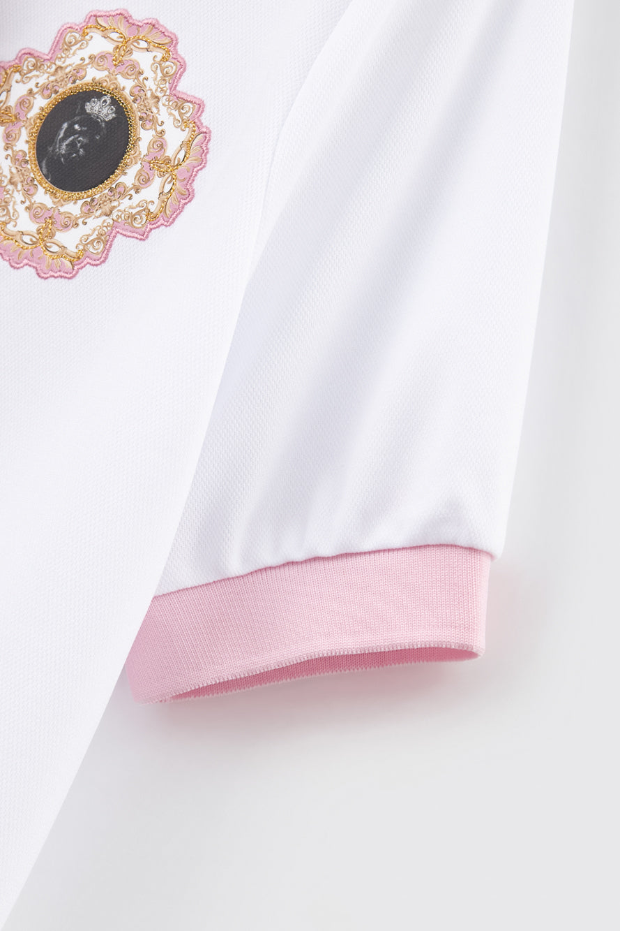 UTAA カラーシーズンバロックタイPKTシャツ ライトピンク : Women's