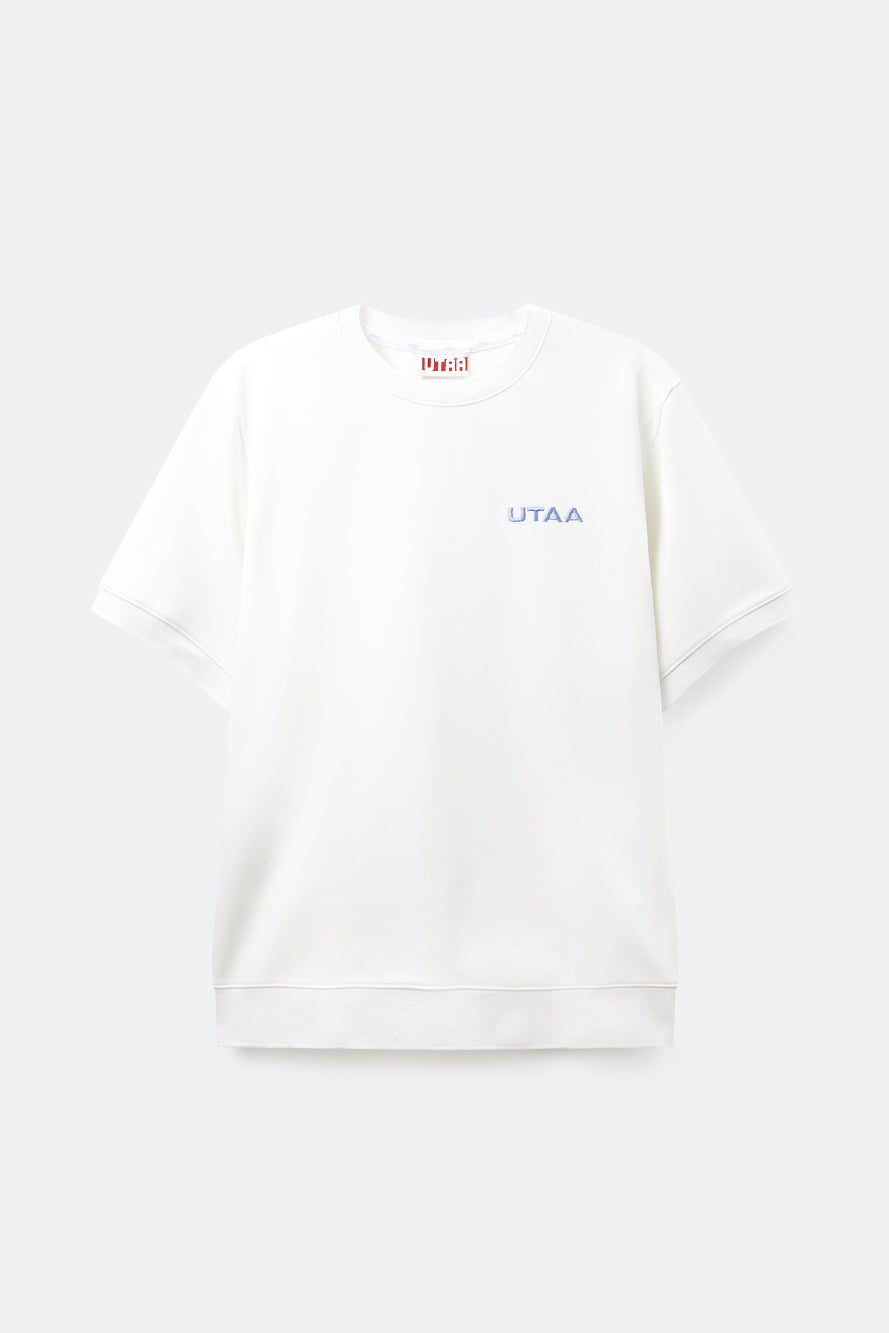 UTAA タイポカラーロゴベーシックTシャツ ホワイト:メンズ