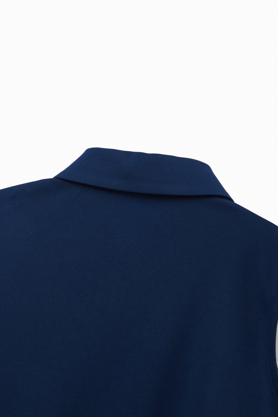 UTAA ドゥカットギルトロゴPKスリーブレス ネイビー : Women's