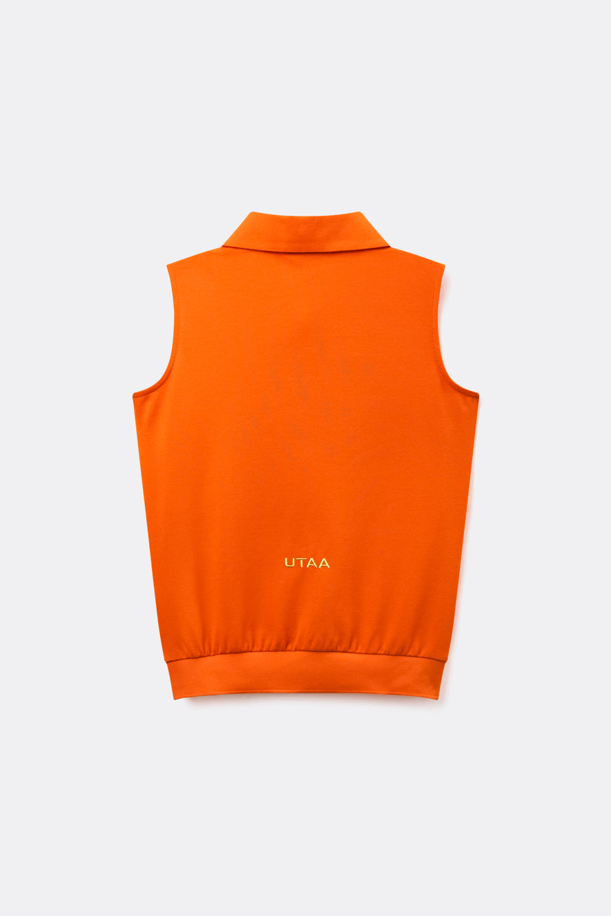 UTAA ドゥカットギルトロゴPKスリーブレス オレンジ : Women's