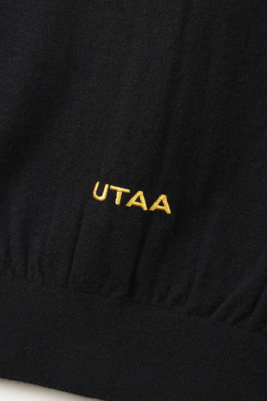 UTAA フルールレースウールニットカーディガン ブラック : Women's