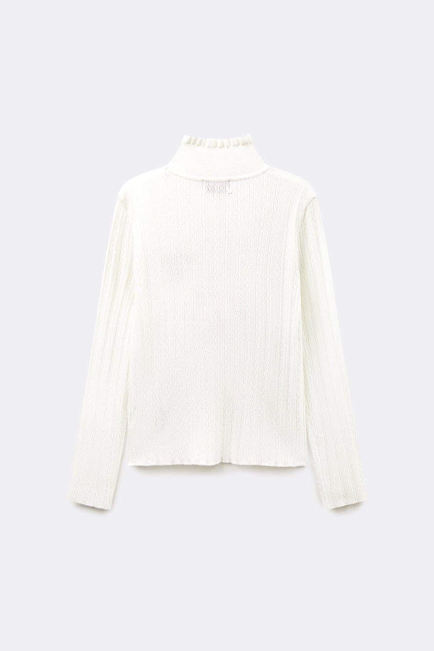 UTAA ラッフルポワンテルモックネックニット アイボリー : Women's