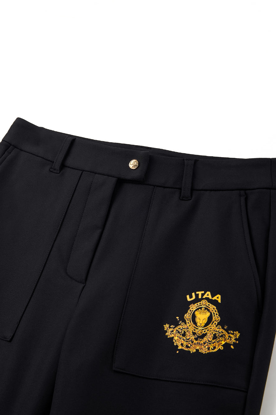 UTAA フィーストゴールデンエンブレムアウトポケットパンツ ブラック