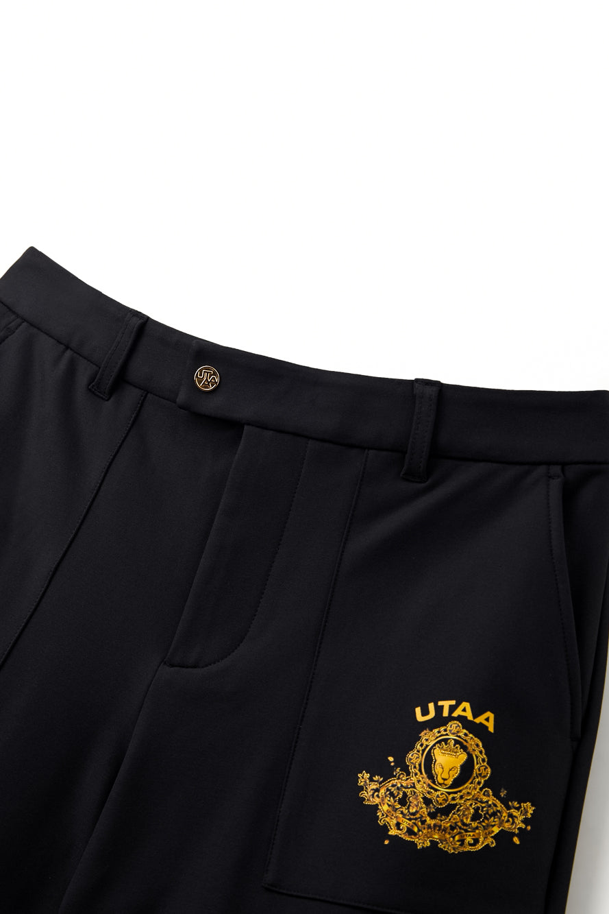 UTAA フィーストゴールデンエンブレムアウトポケットパンツ ブラック : Men's