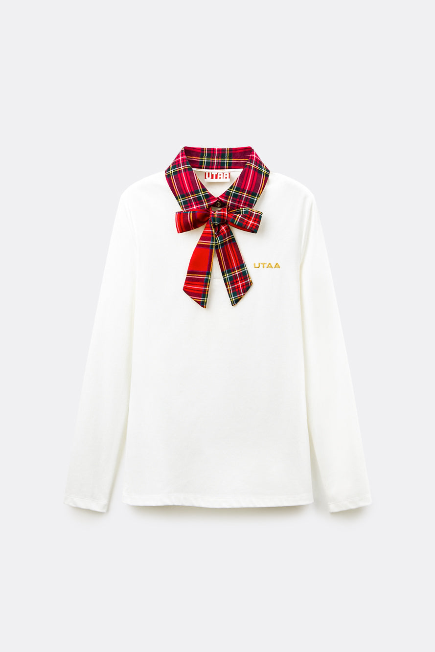 UTAA スコッチマルチタータンチェックPKスリーブ ピンク : Women's