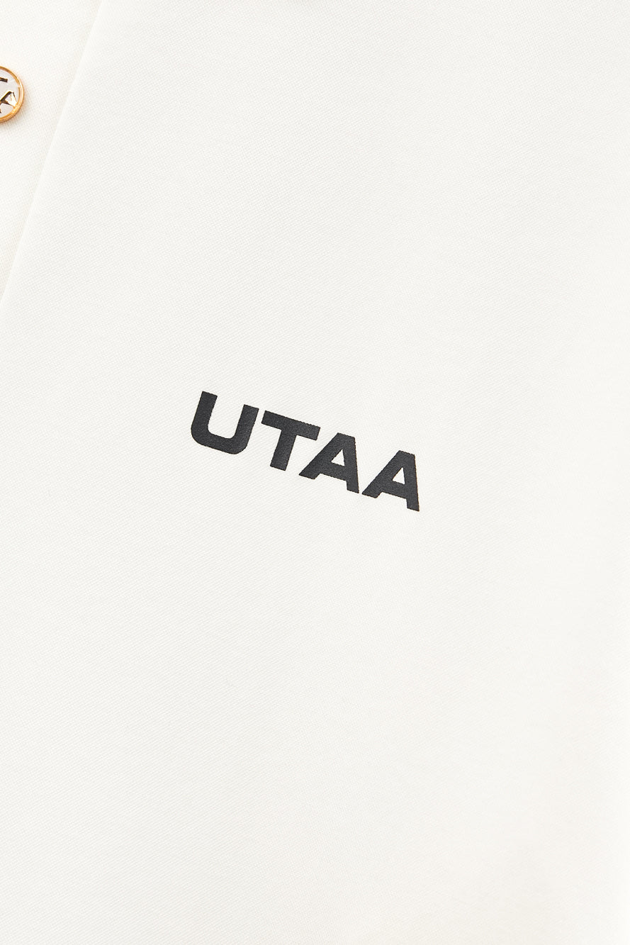 UTAA ギルトシーリングスモールロゴPKスリーブ ホワイト