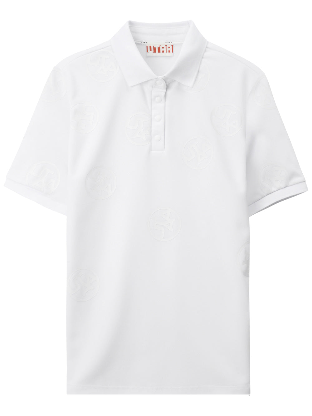 UTAA ロゴドロップPK Tシャツ ホワイト:メンズ