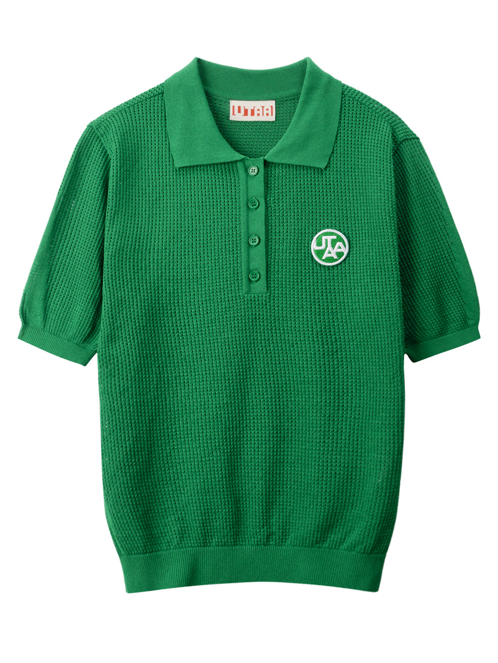 UTAA メッシュニットTシャツ グリーン:レディース