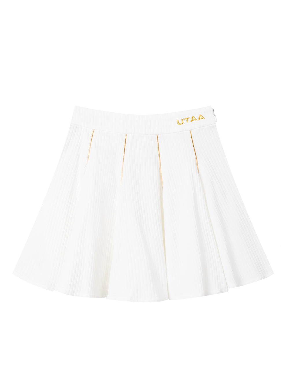 UTAA ゴールドリングパンサーラスターフレアスカート ホワイト