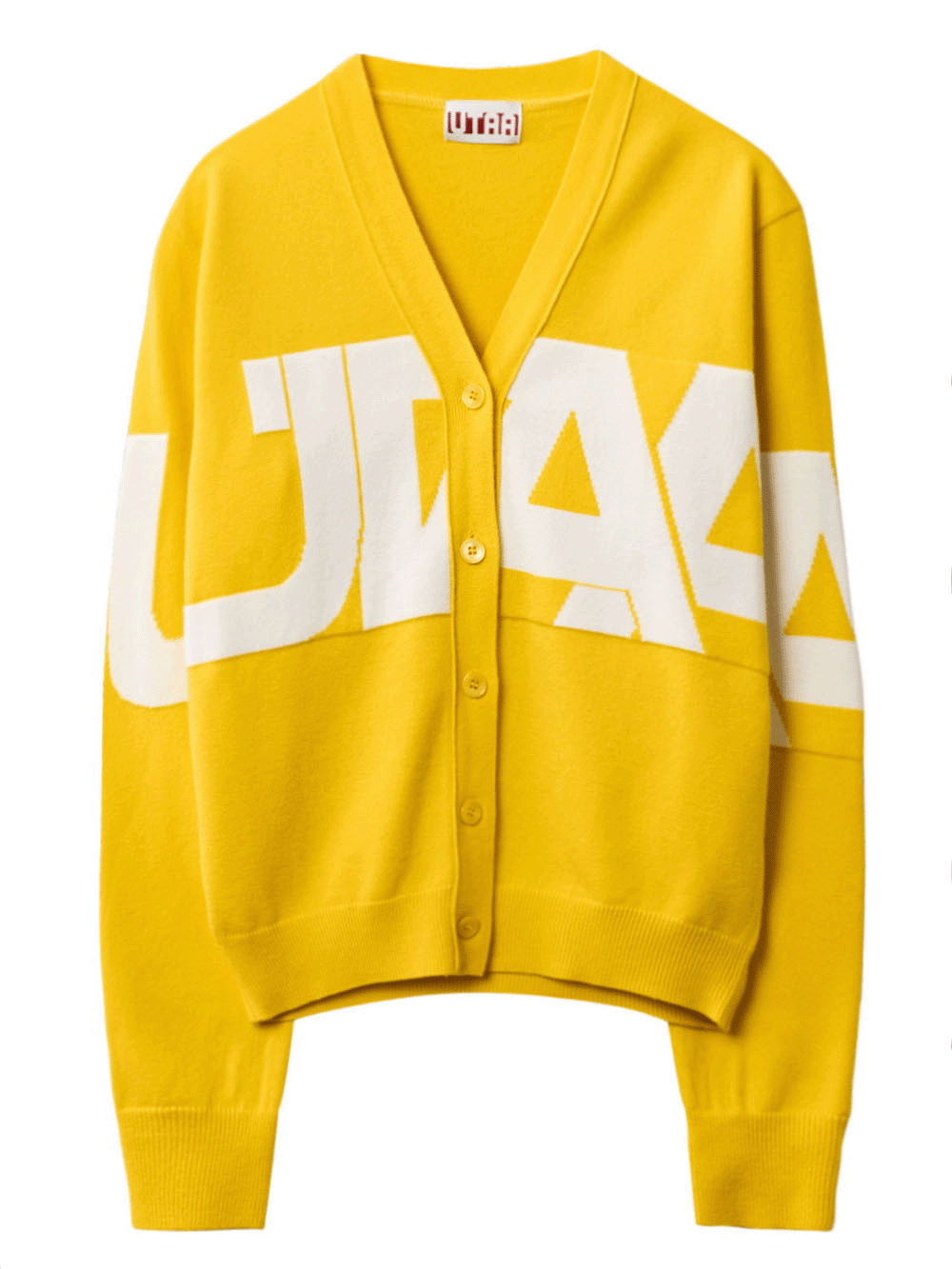 UTAA ミッドデイニットカーディガン イエロー:レディース