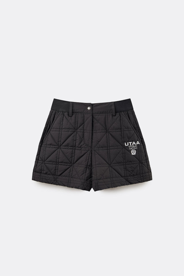 UTAA クラウンキルティングパディングショートパンツ ブラック:レディース