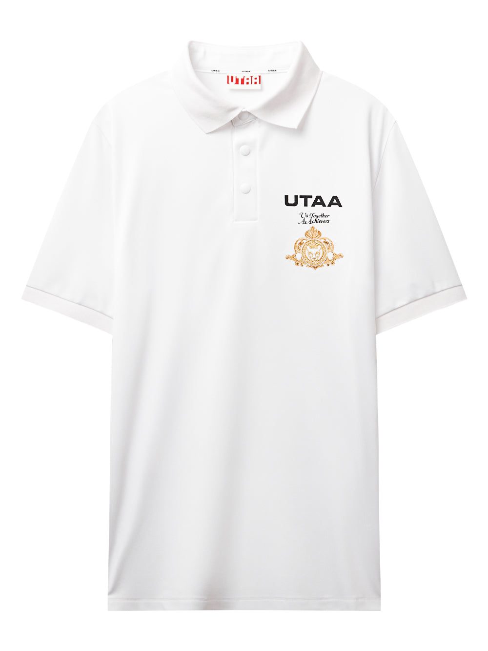 UTAA ゴールデンクラウンリングパンサーコンパクトPK Tシャツ ホワイト:メンズ