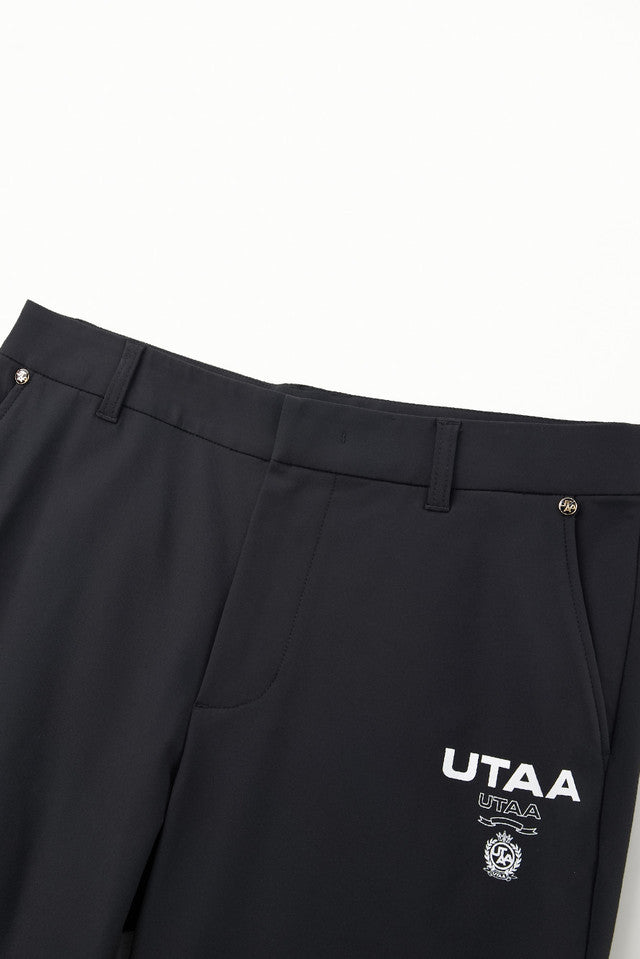 UTAA シンボルエンブレムパンツ ブラック:メンズ
