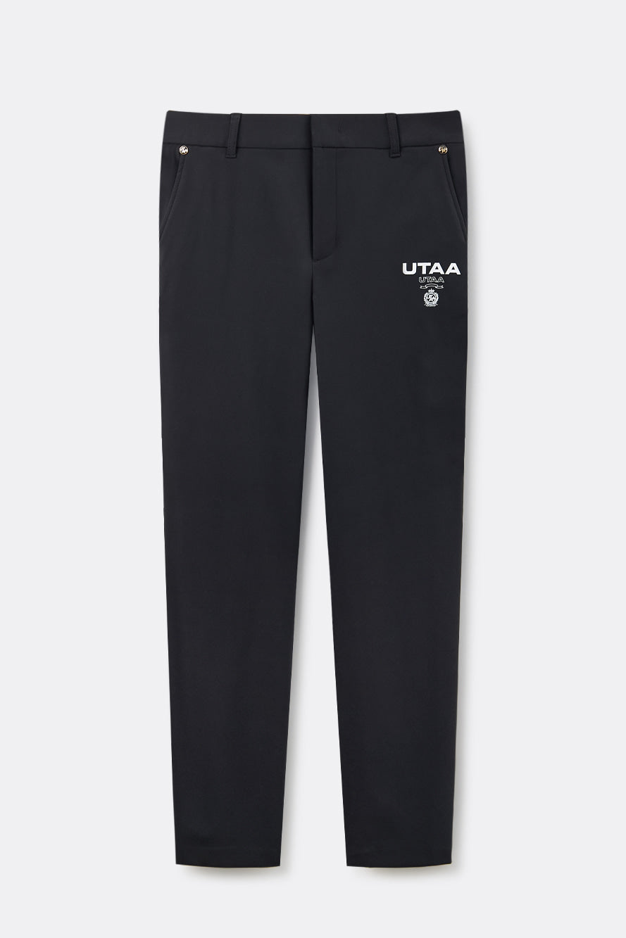 UTAA シンボルエンブレムパンツ ブラック:メンズ