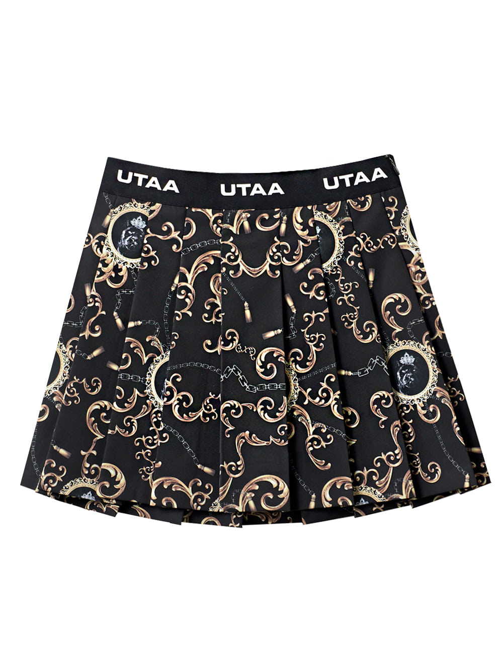 UTAA クリプティックステラプリーツスカート ブラック