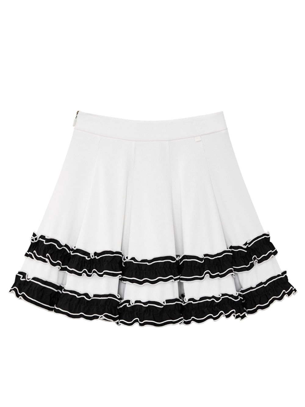 UTAA ペタルマルチラッフルレースフレアスカート ホワイト