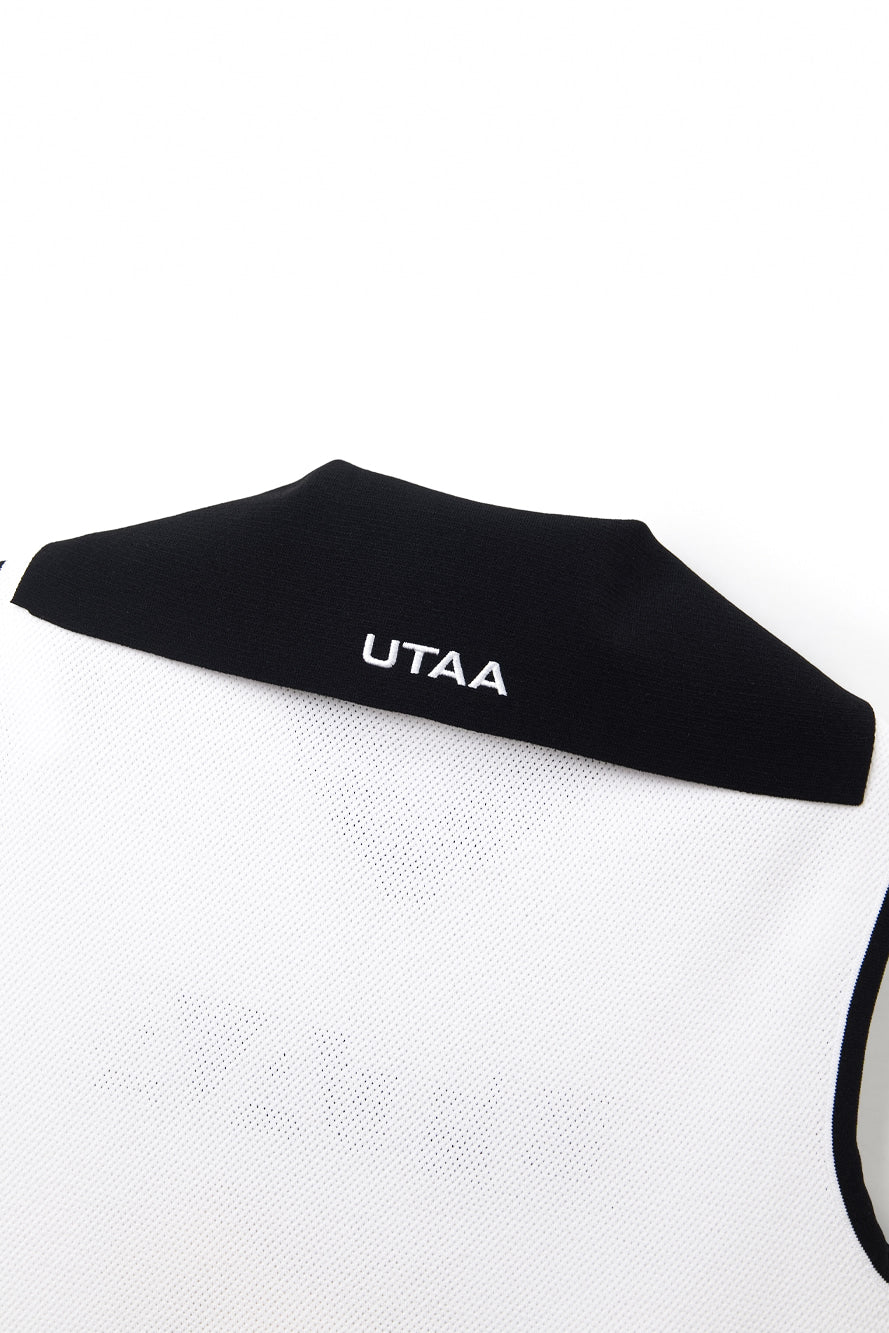 UTAA チャンプセーラースリーブレスニット ホワイト:レディース
