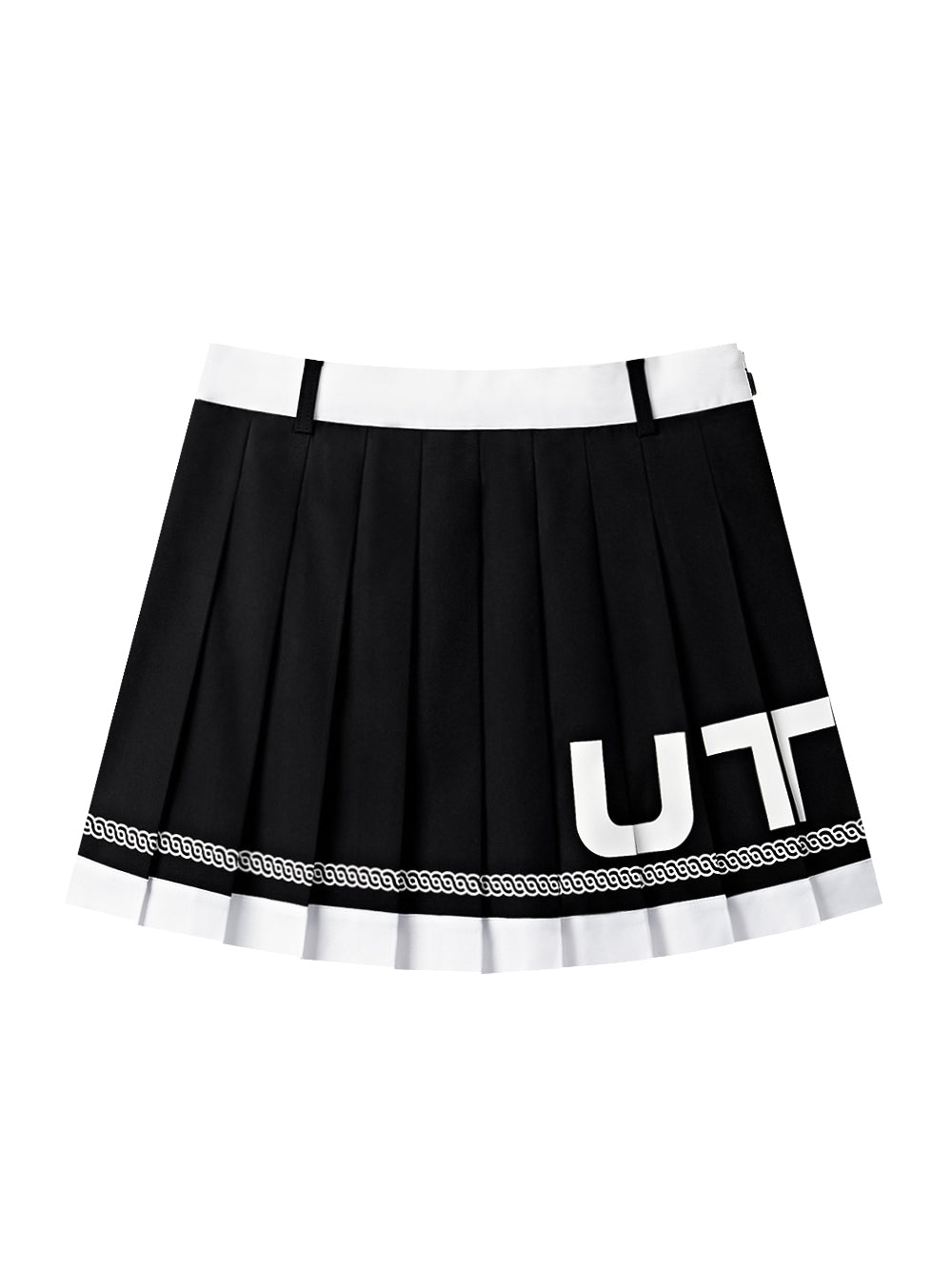 UTAA パンサーチェーンプリーツスカート ブラック