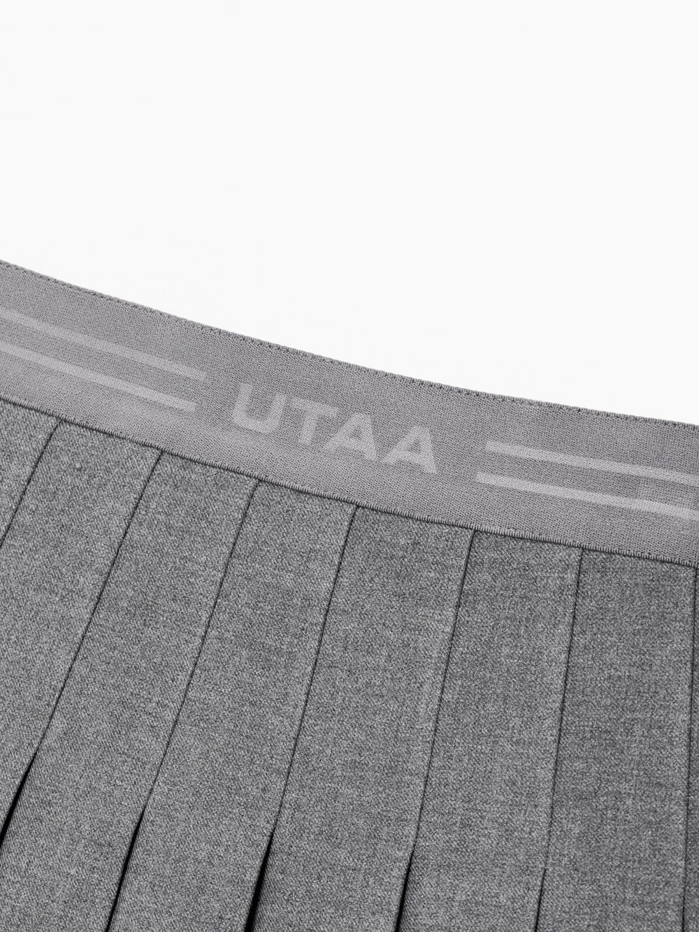 UTAA モノロゴ クラシックプリーツスカート メランジグレー