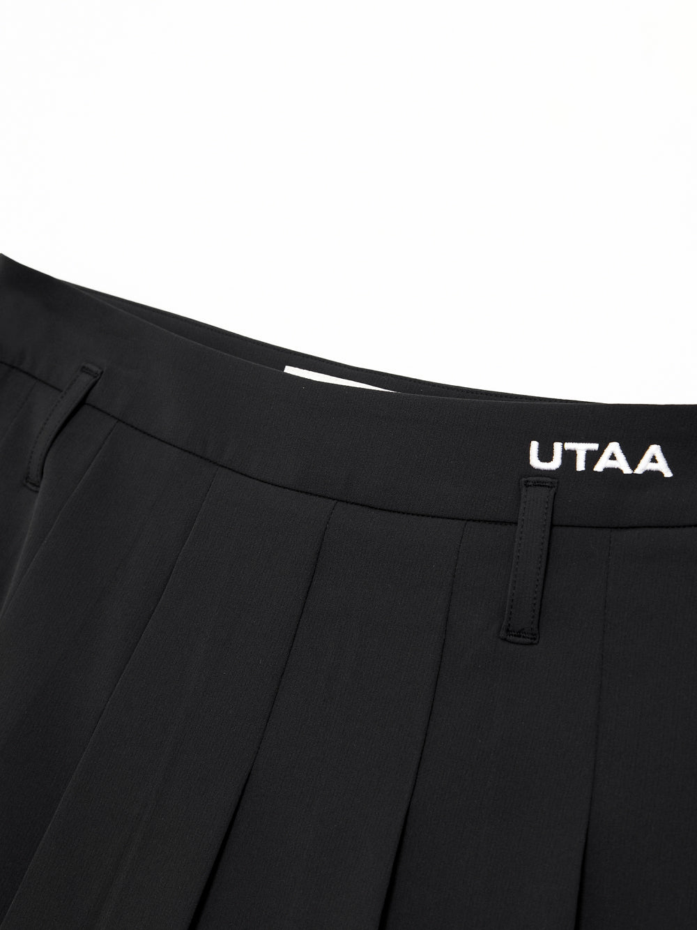 UTAA チャプレットグラフィックプリーツスカート ブラック