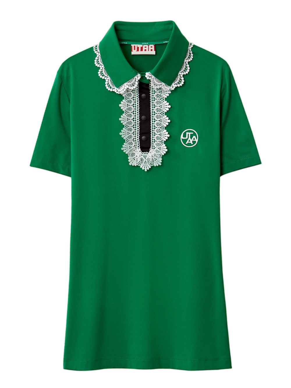UTAA ノートルダムレースフレアPK Tシャツ グリーン