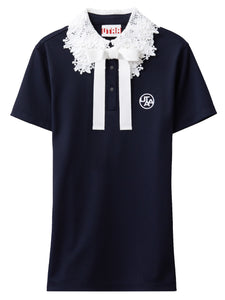 UTAA ノートルダムフラワーレースTシャツ ダークネイビー：レディース