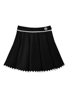UTAA チルダウェーブボリュームフレアスカート ブラック