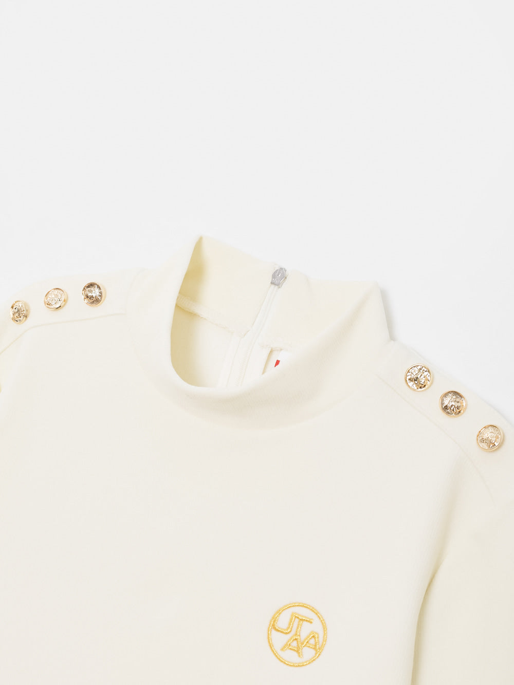 UTAA デュカットルナギルトシンボルタートルネックスリーブ アイボリー：レディース