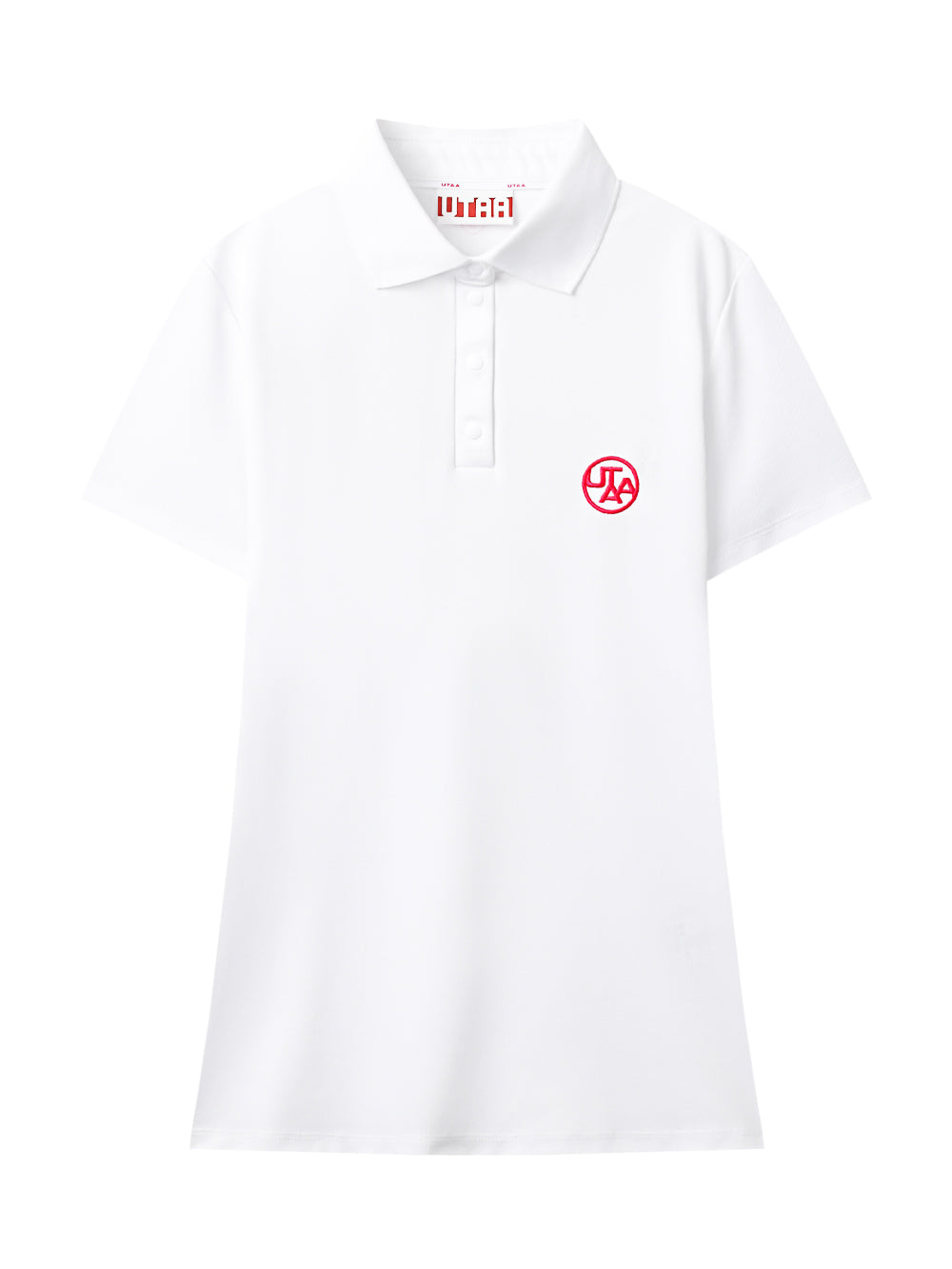 UTAA プレーンカラーシンボルPK Tシャツ ホワイト：レディース