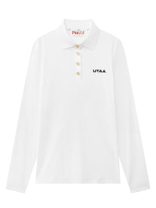 UTAA ゴールドダイヤルレタリングPKスリーブ ホワイト：レディース