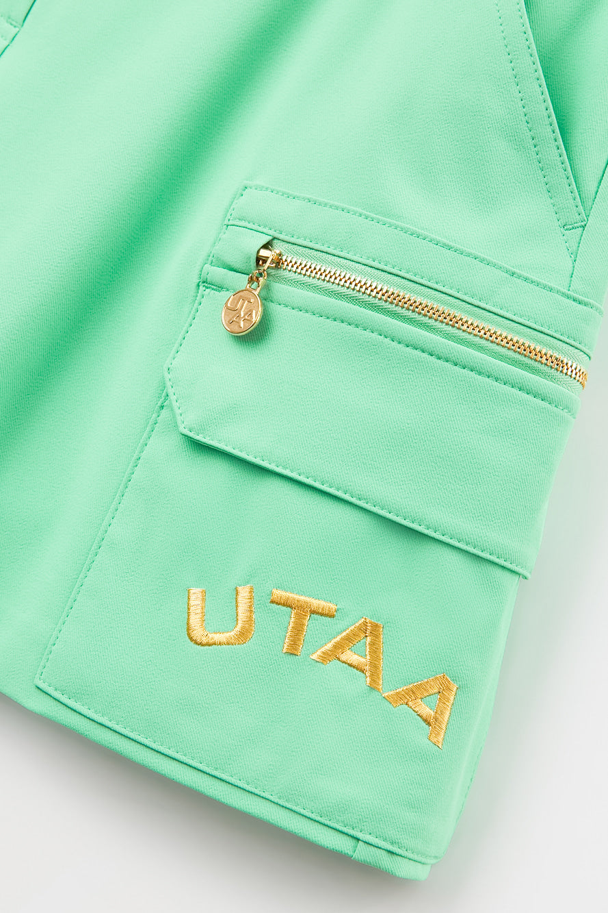 UTAA プリズムゴールデンパンサーアウトポケットショートパンツ ライトグリーン：レディース