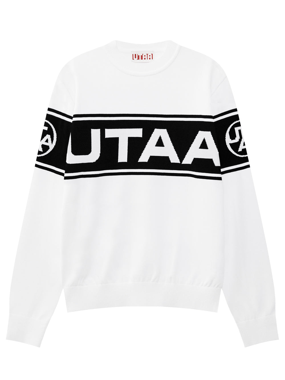 UTAA モノローグロゴニットプルオーバー ホワイト : Men's