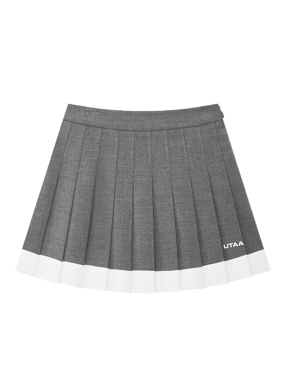 UTAA モノロゴ クラシックプリーツスカート メランジグレー