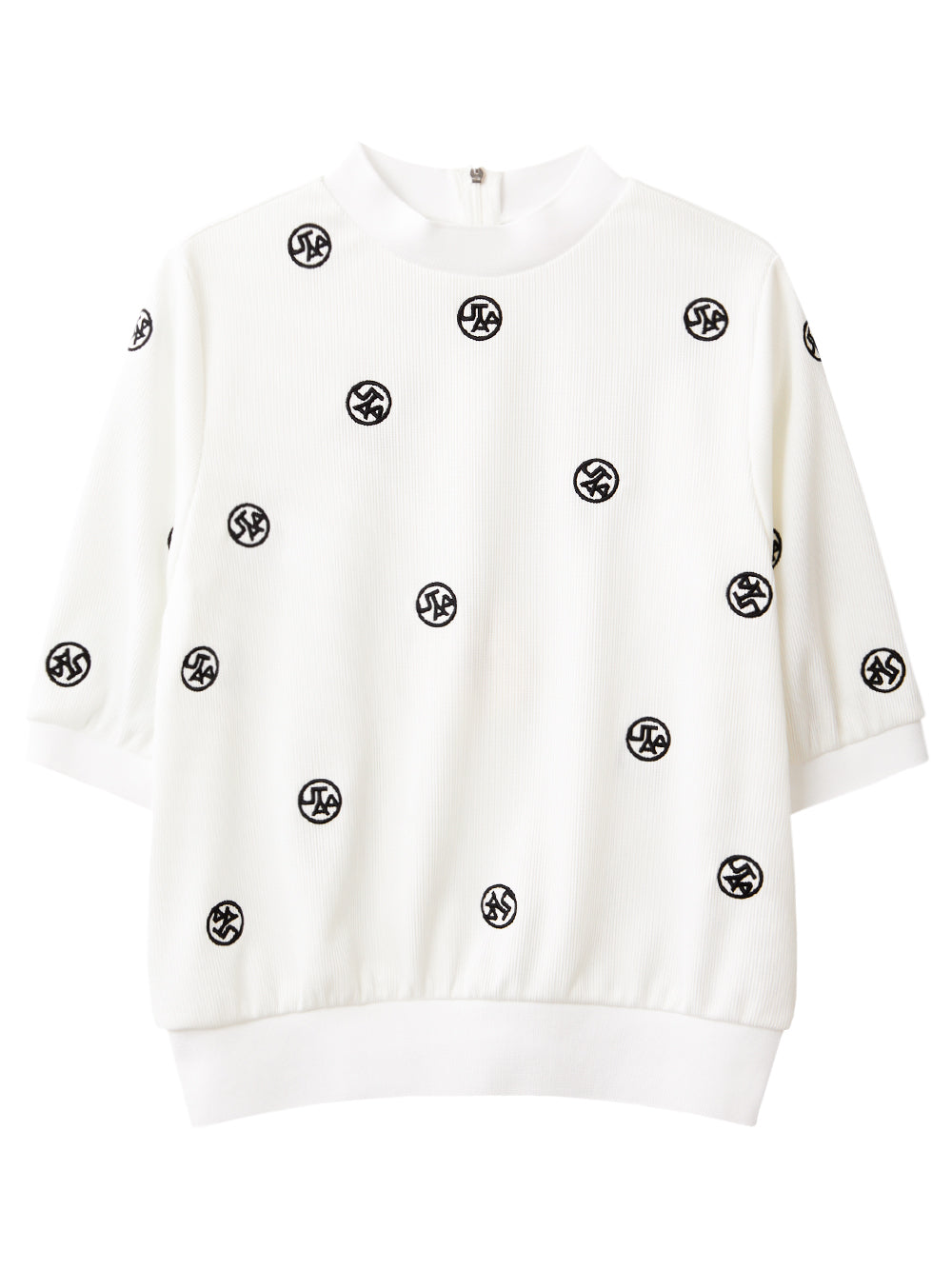 UTAA ロゴスプラッシュスリーブTシャツ ホワイト：レディース