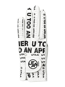 UTAA トラフィックメッセンジャーシープスキンゴルフグローブ ホワイト：メンズ