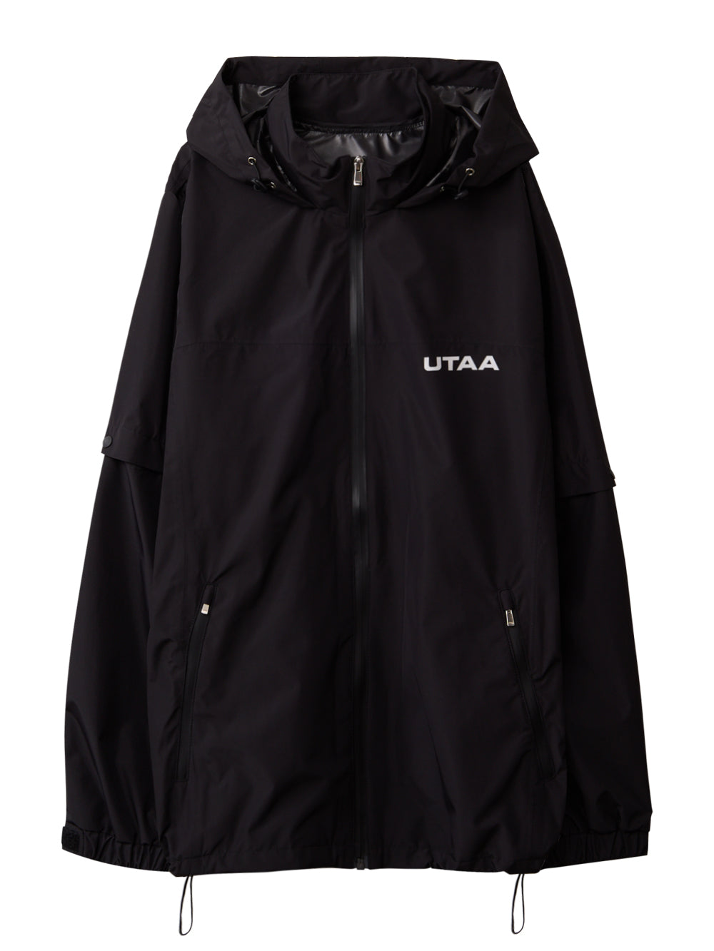 UTAA シンボルウインドブレーカーレインコート ブラック : Men's