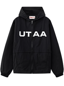 UTAA リングパンサーパディングウインドブレーカージャンパー ブラック：メンズ