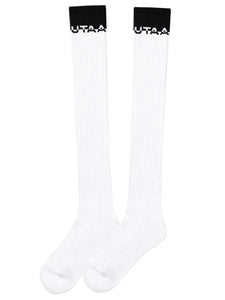 UTAA ロゴブロックモノニーソックス ホワイト : Women's