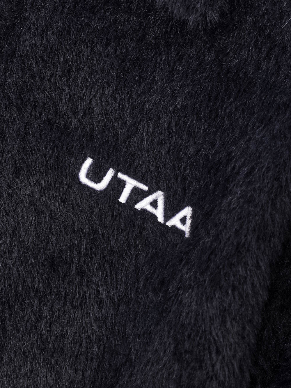 UTAA スノーウィタートルネックレイヤードファーニットプルオーバー ブラック：レディース