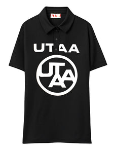 UTAA ロゴエンブレムベーシックポロシャツ ブラック：レディース